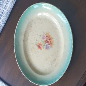 Vintage floral platter